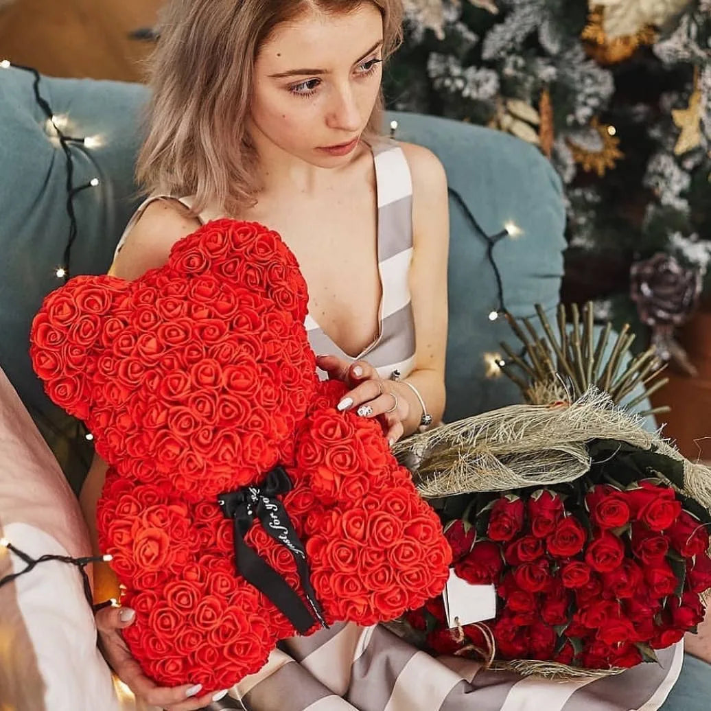 Red Rose Bear 40cm