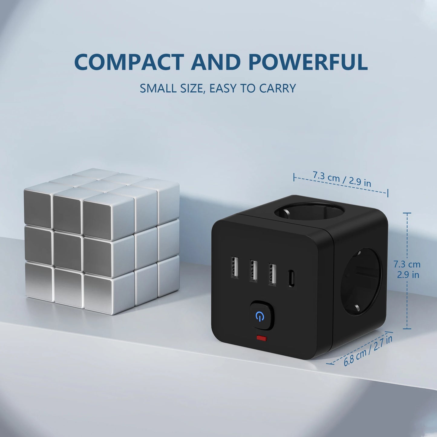 7-in-1 EU Power Station With Overload Protection