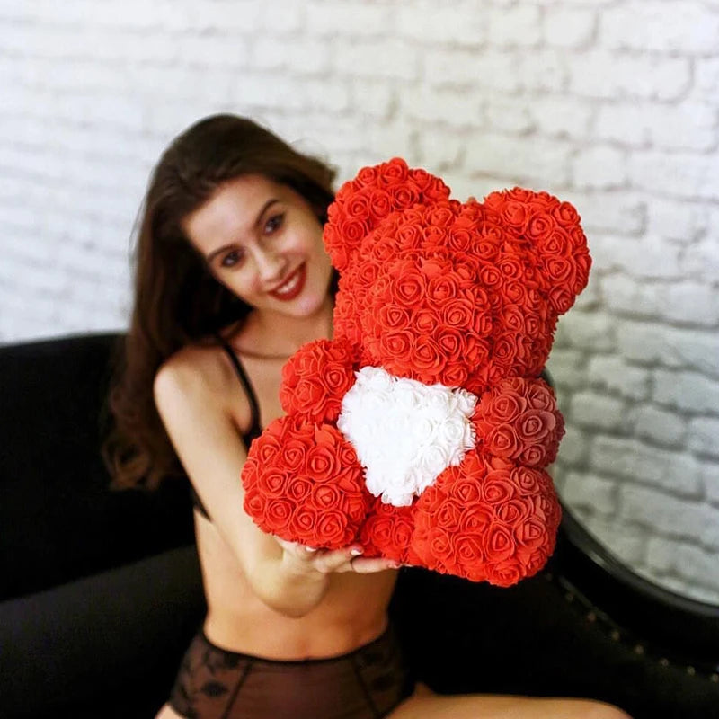 Red Rose Bear 40cm
