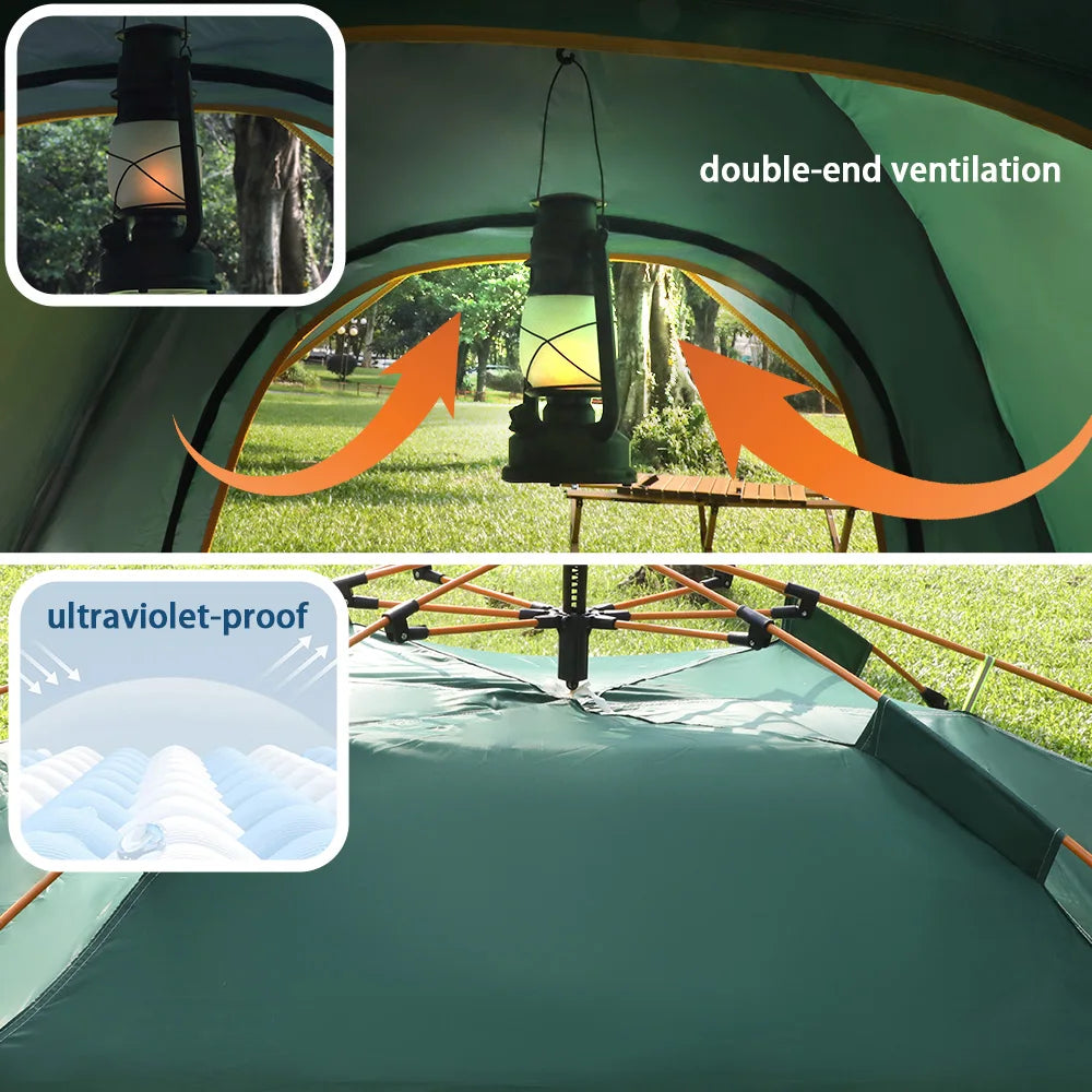 Automatic Tent for 3-4 Person 210DPU Waterproof 200*200*135CM