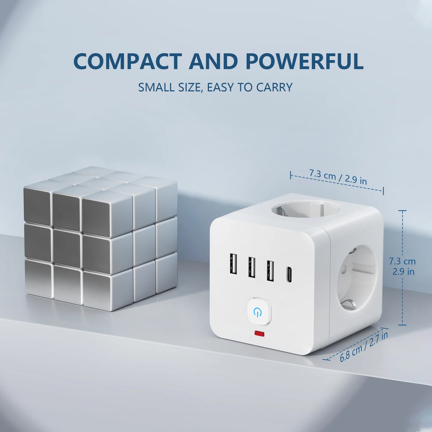 7-in-1 EU Power Station With Overload Protection