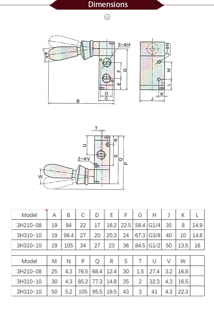 3H210-08 1/4" Pneumatic Control Valve