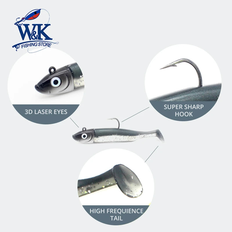 Slinky Shad 6cm with 5g Jig Head KIT