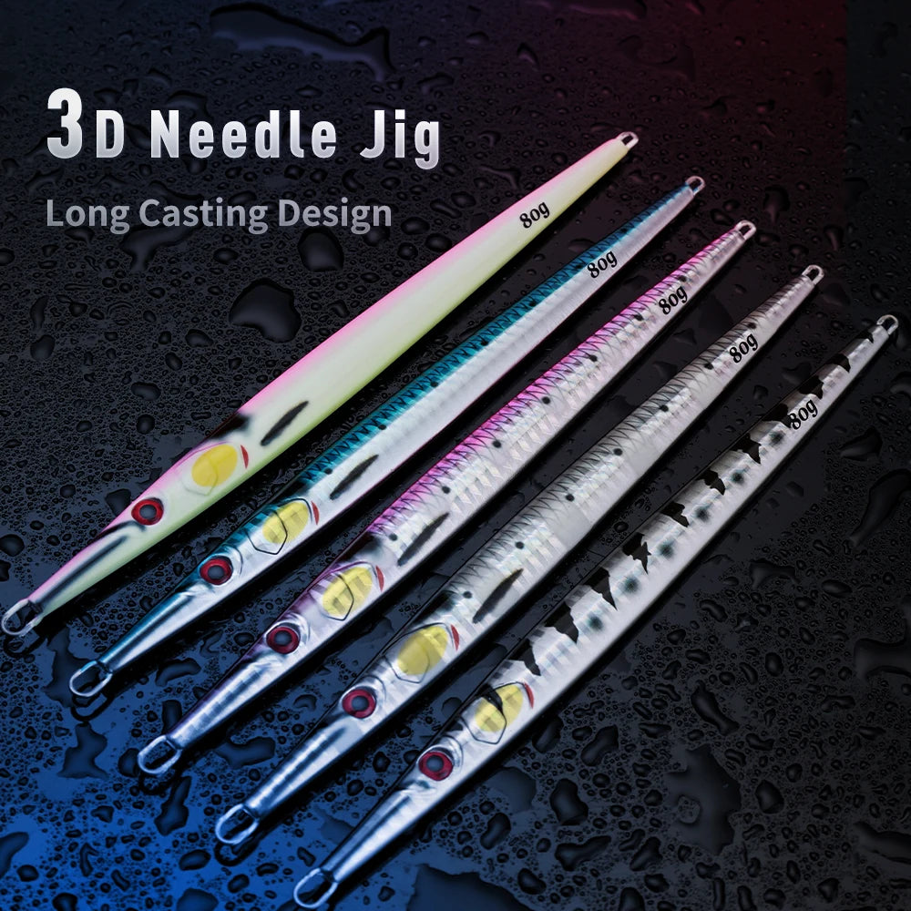 JIGGINGPRO 40g 60g 80g 100g 150g 3D Print Needle Jig