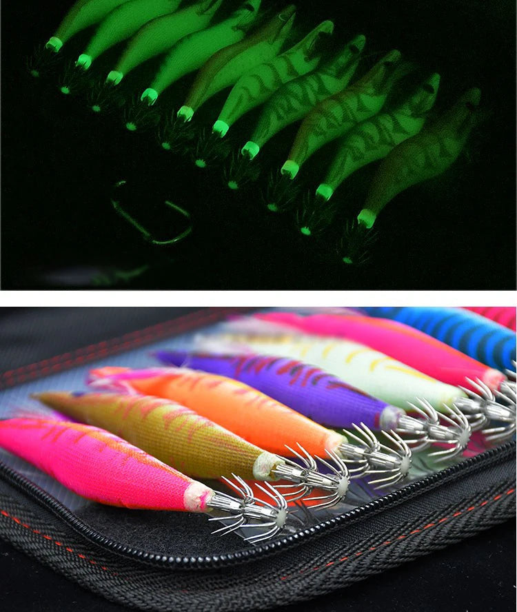 10Pcs Luminous Squid Hook Bait