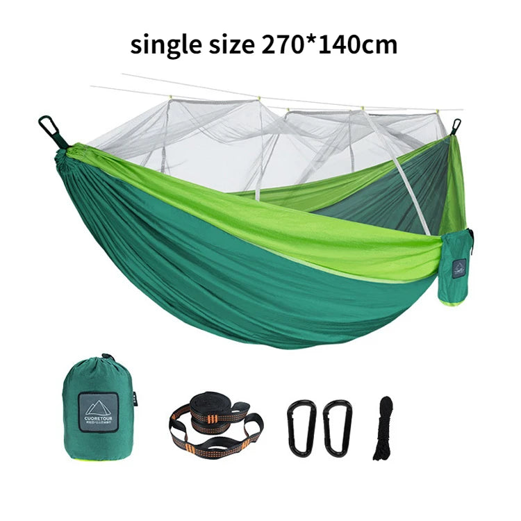 Single and Double Size Hammock with Mosquito Net