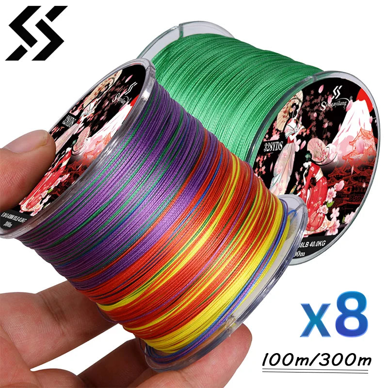 8 Strands Braided Fishing Line 100M 300M