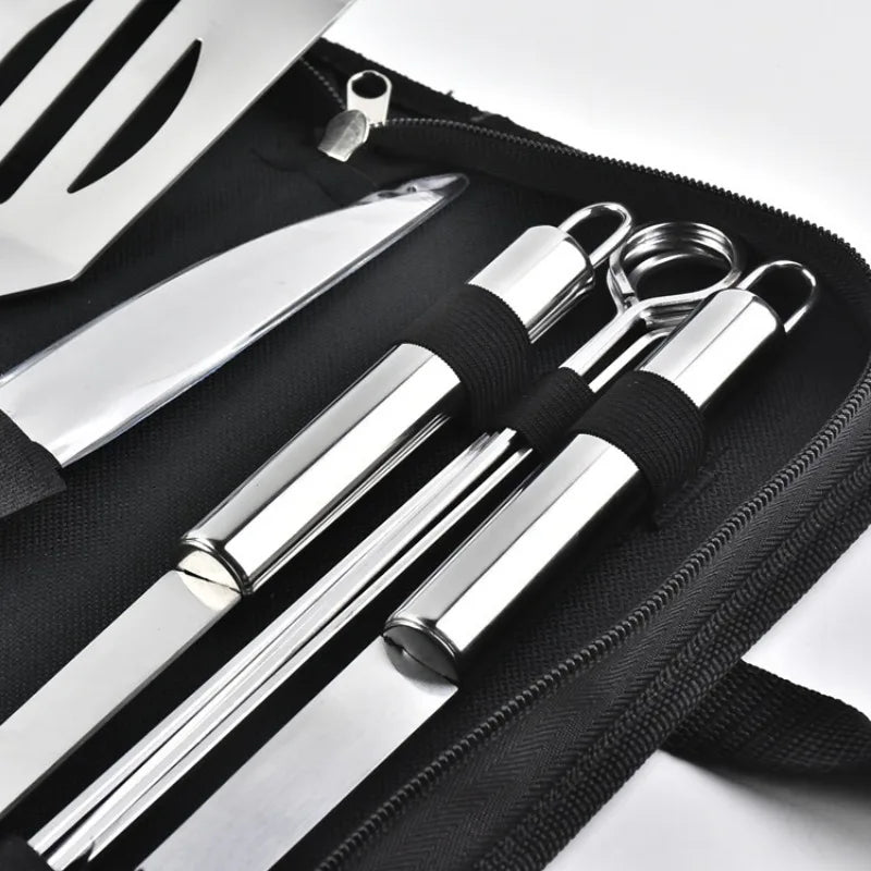 Stainless steel barbecue set