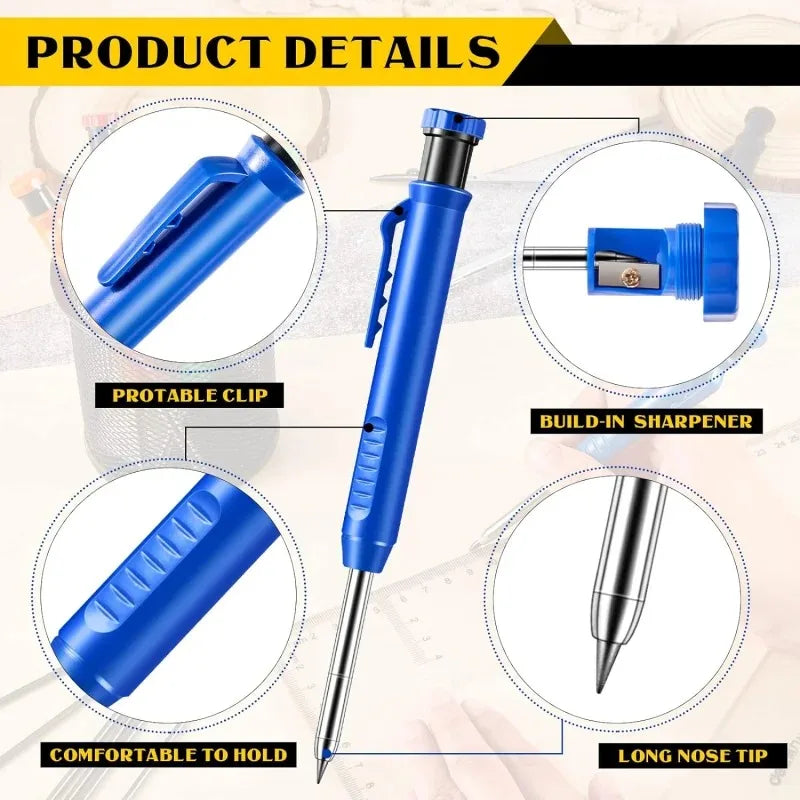 Mechanical Pencil with Refill Lead and Built-in Sharpener