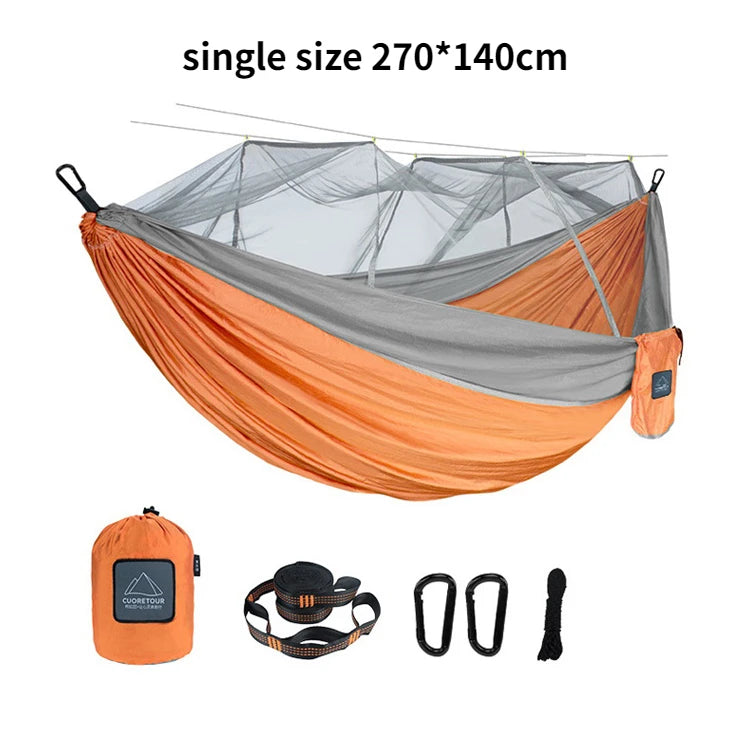 Single and Double Size Hammock with Mosquito Net