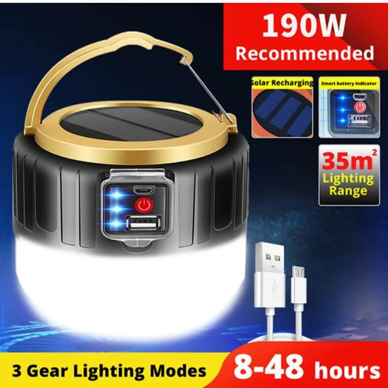 Waterproof Solar LED Camping Light