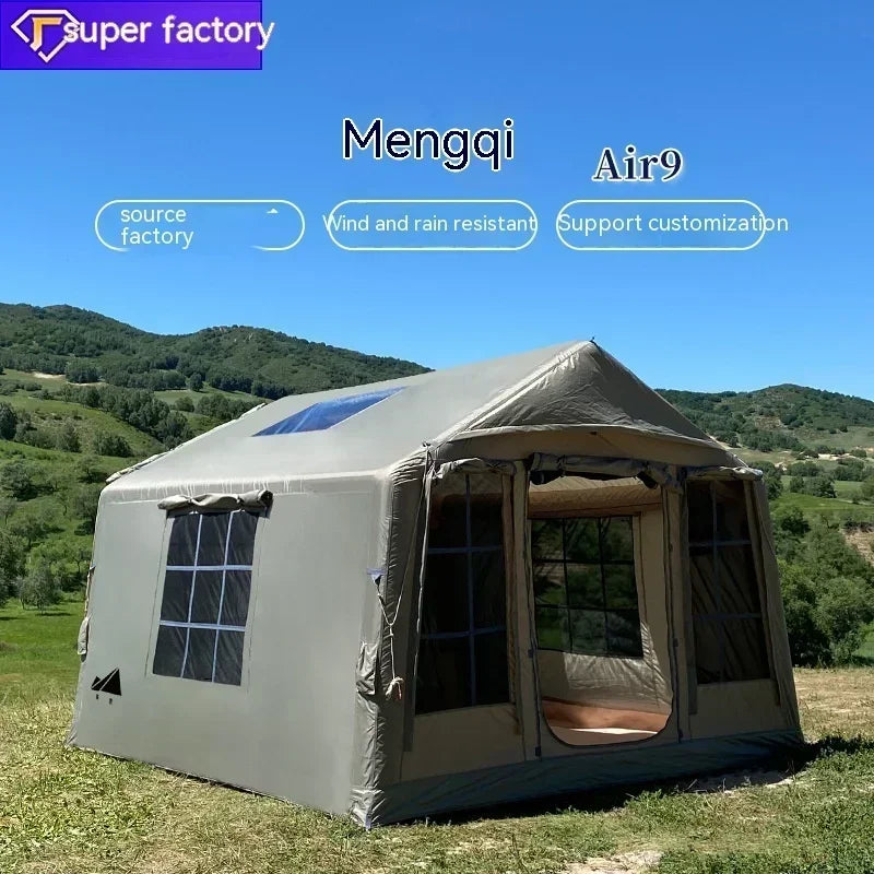 Αυτόματη σκηνή με ένα άγγιγμα για ενήλικες φουσκωτό κάμπινγκ 10 ατόμων Υπαίθριο σπίτι στην παραλία Καταφύγιο Μεγάλης οικογένειας Στρατιωτικά σπίτια εκστρατείας