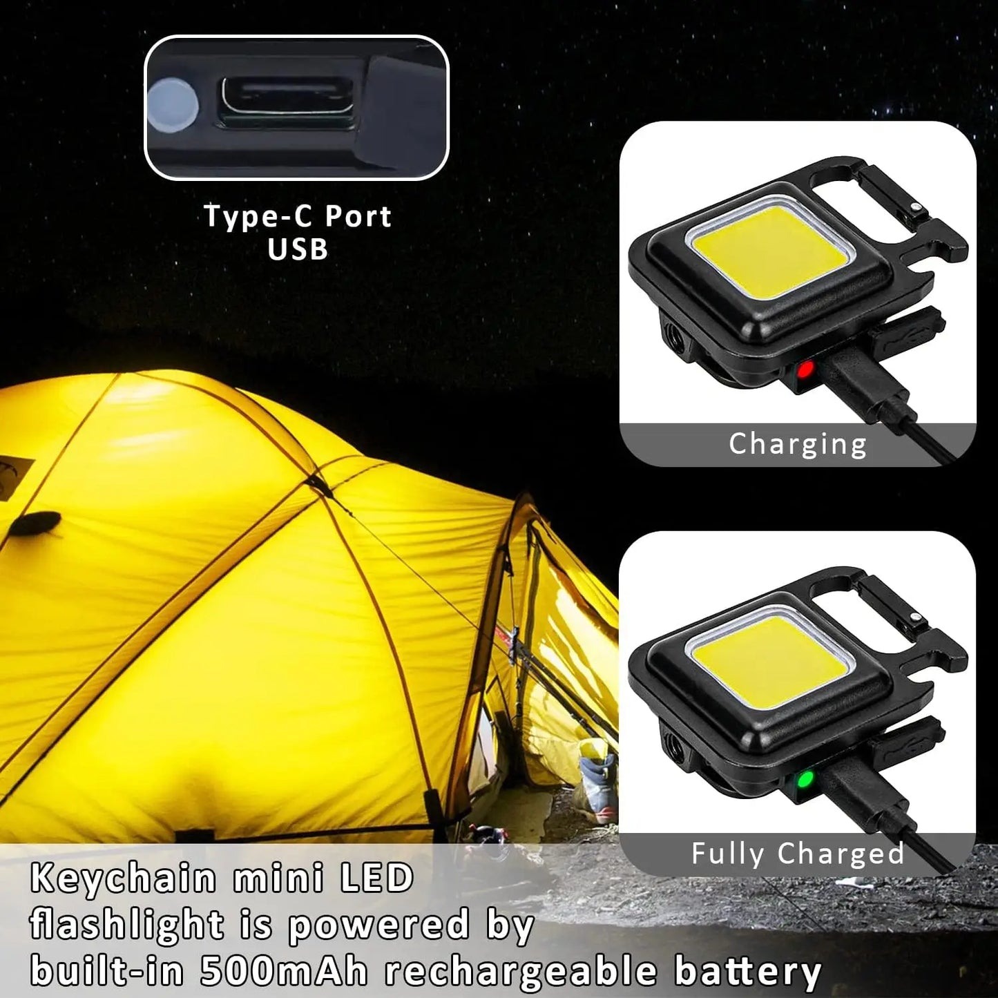 LED Flashlight Super Bright 1500LM Folding Bracket