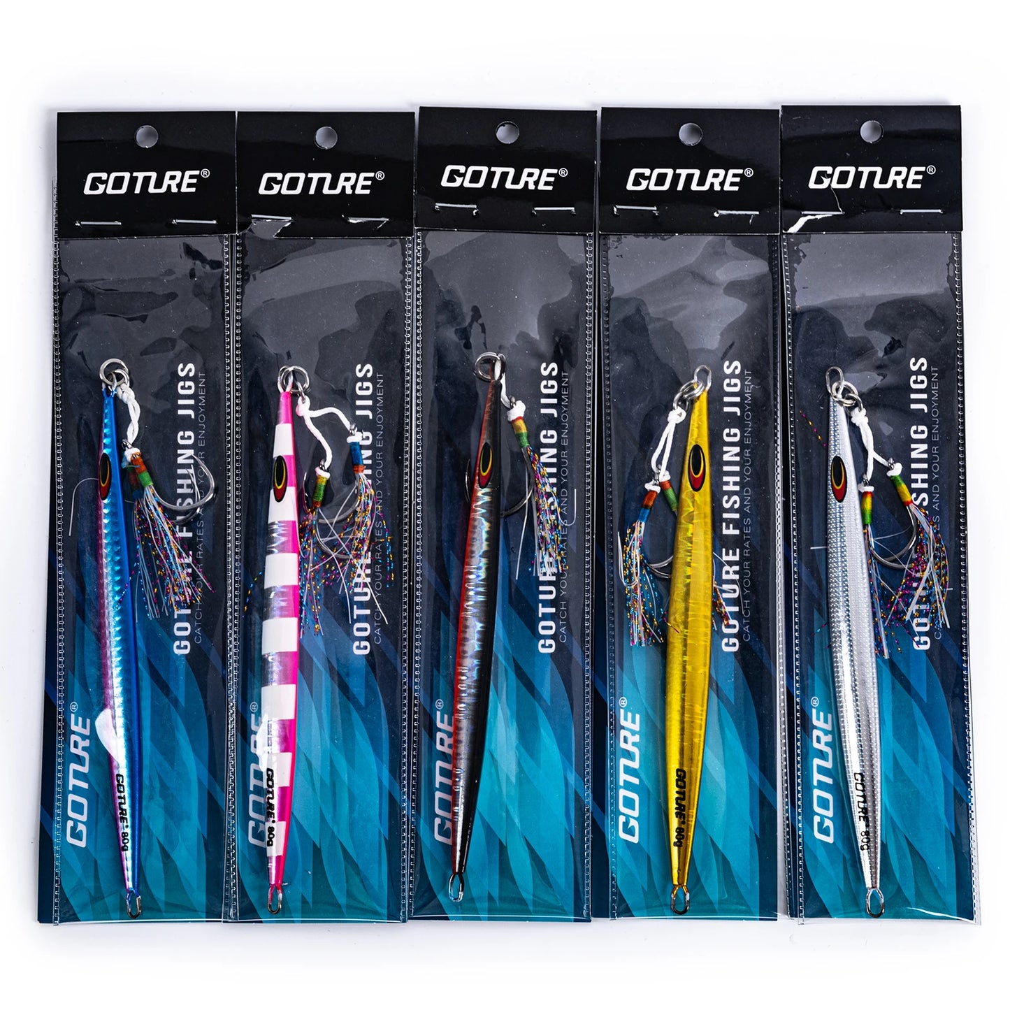 Goture 80g 160g 200g Jig Fishing Lure Set
