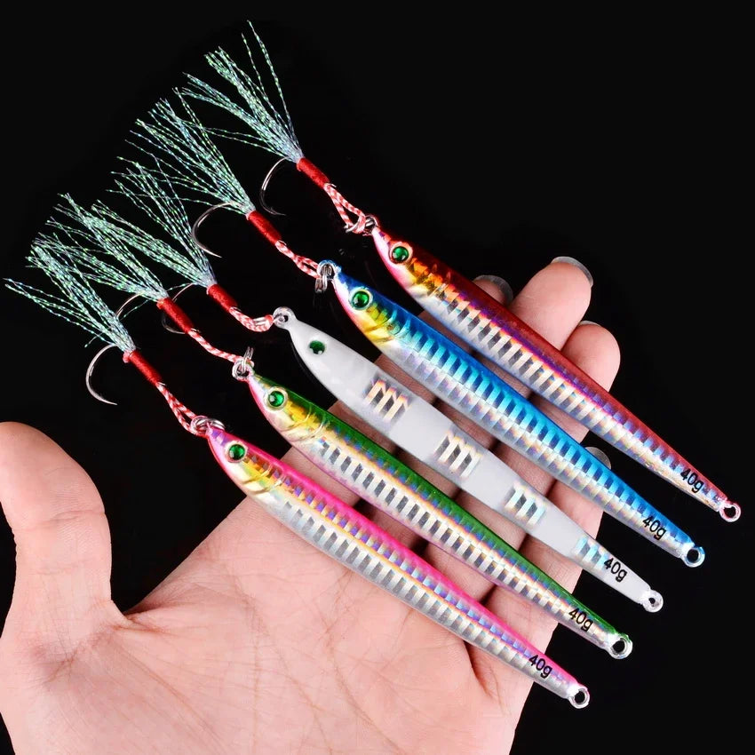 5Pcs Slow Long Metal Jig