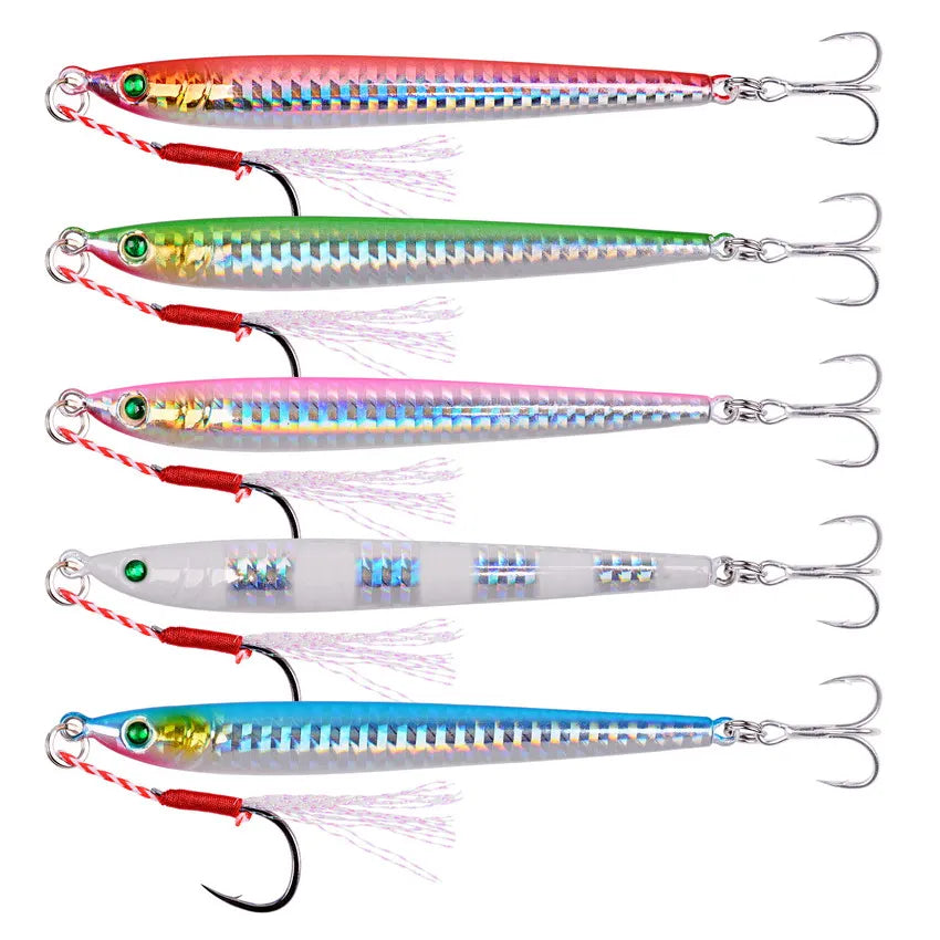 5Pcs Slow Long Metal Jig