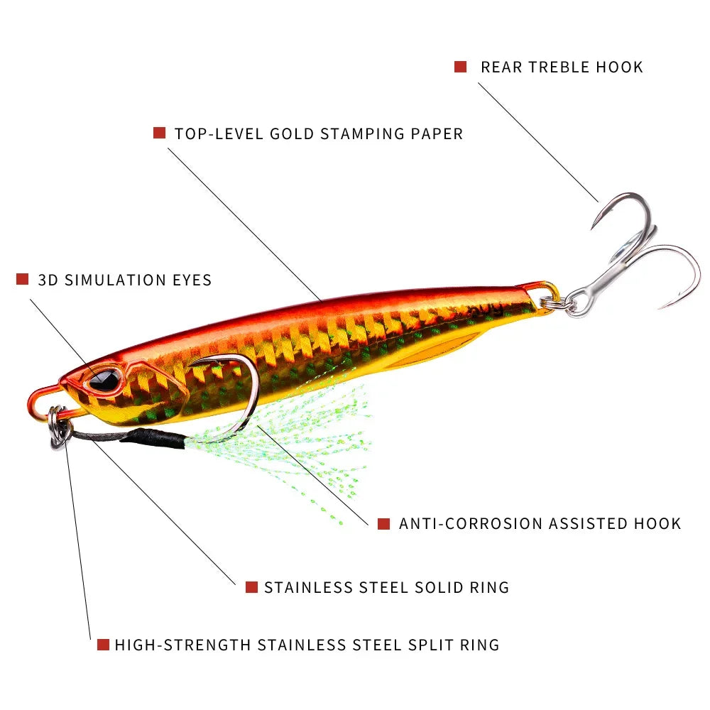 Long Metal Jig Fishing Lure