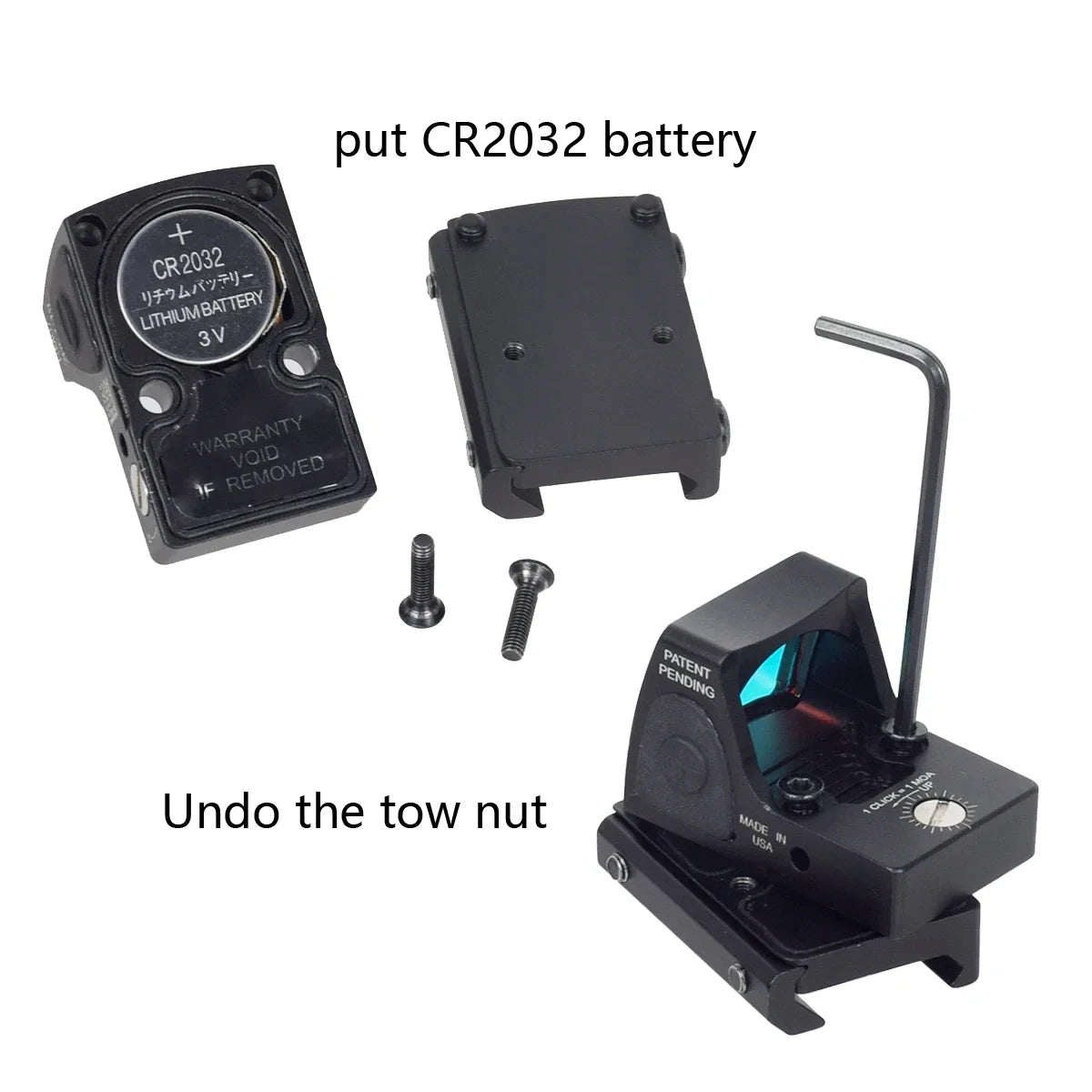 Mini RMR Red Dot Sight Scope Fit 20mm Rail