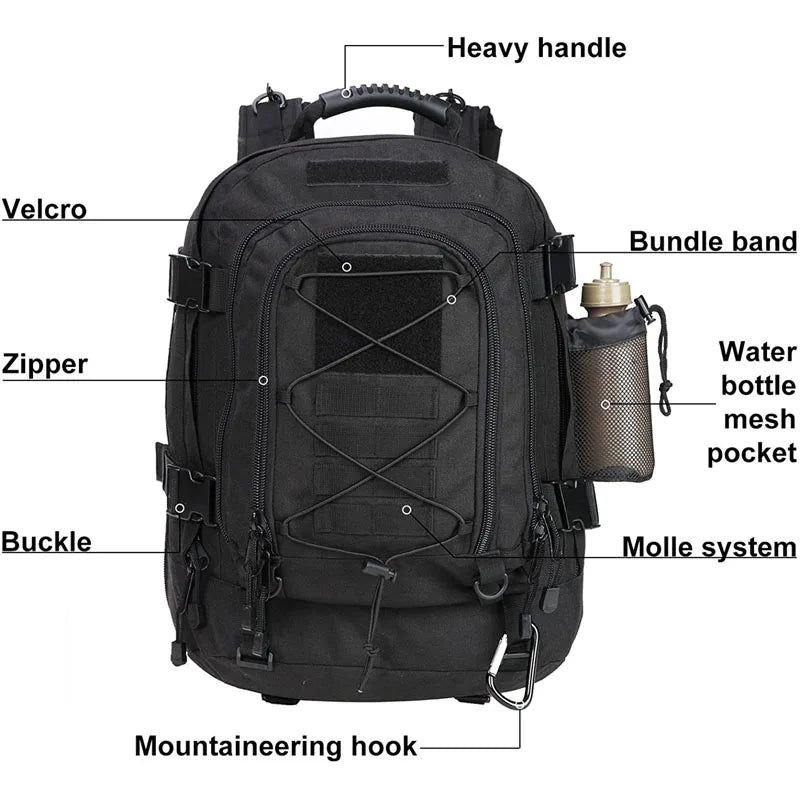 LQARMY 60L Tactical Backpack