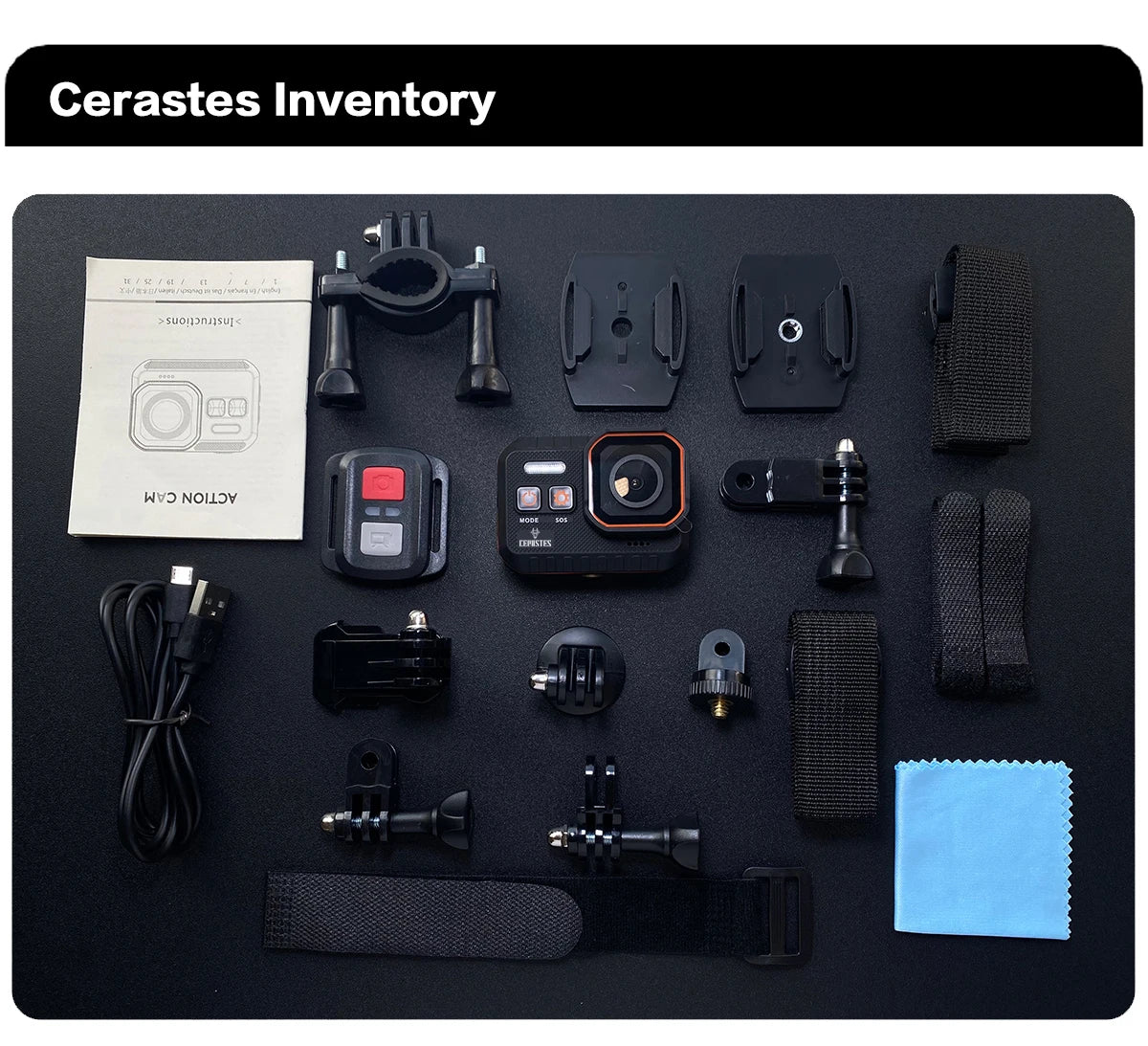 Waterproof Action Camera 4K60FPS With Remote Control
