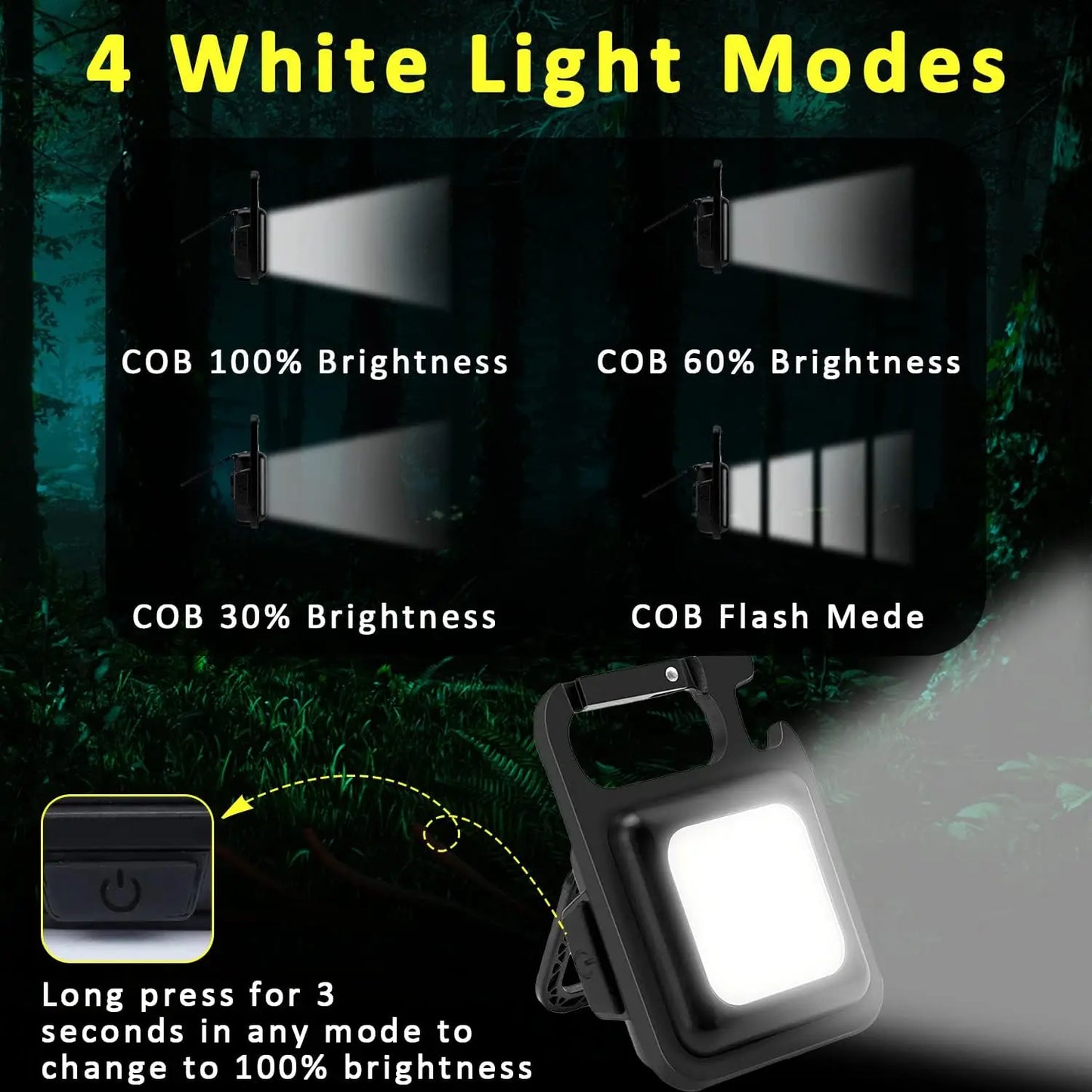 LED Flashlight Super Bright 1500LM Folding Bracket