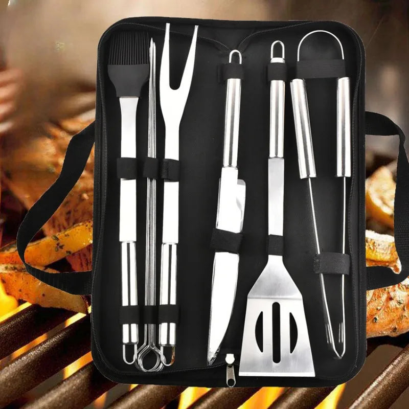 Stainless steel barbecue set