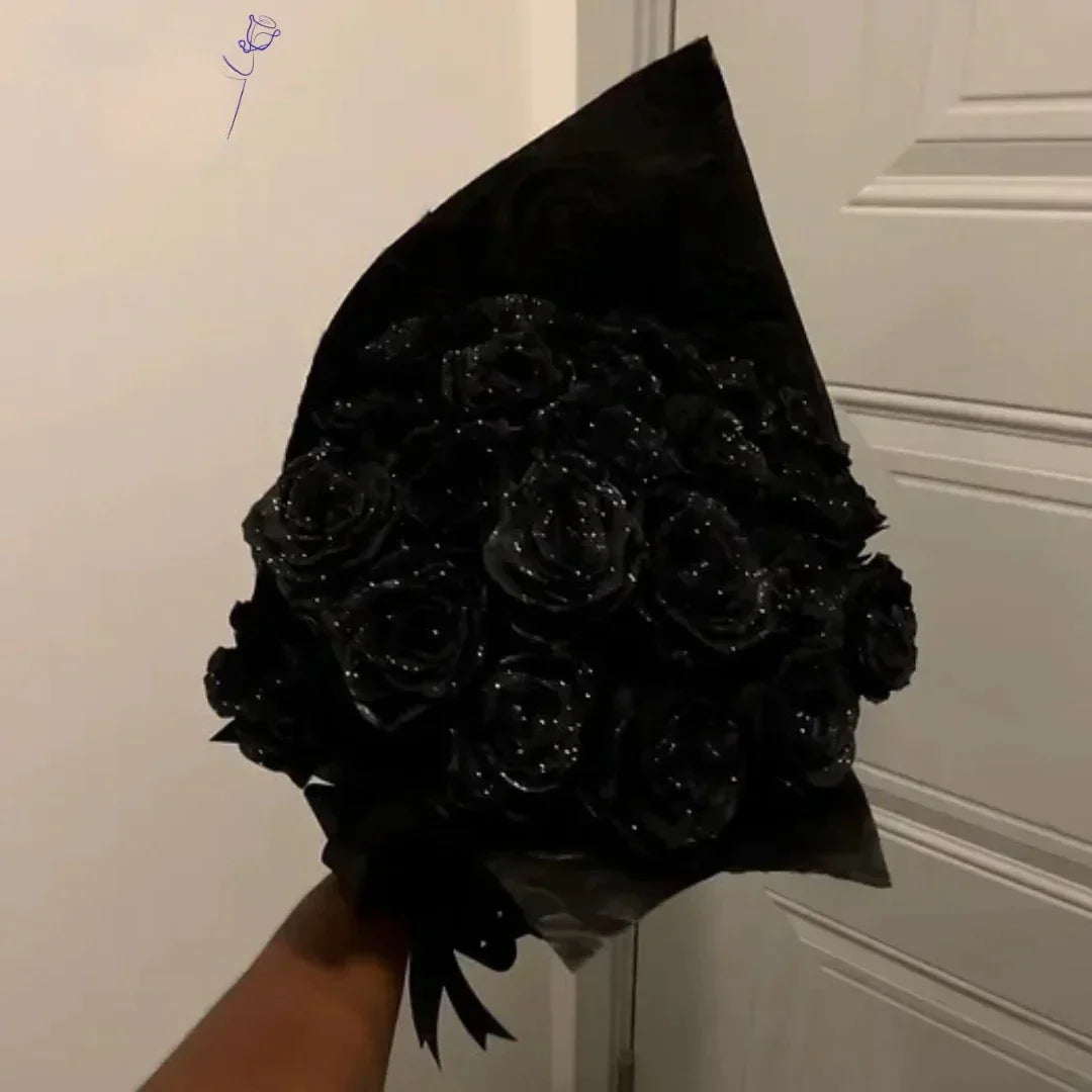 30/50 pcs 7/6 cm Glitter Artificial Rose