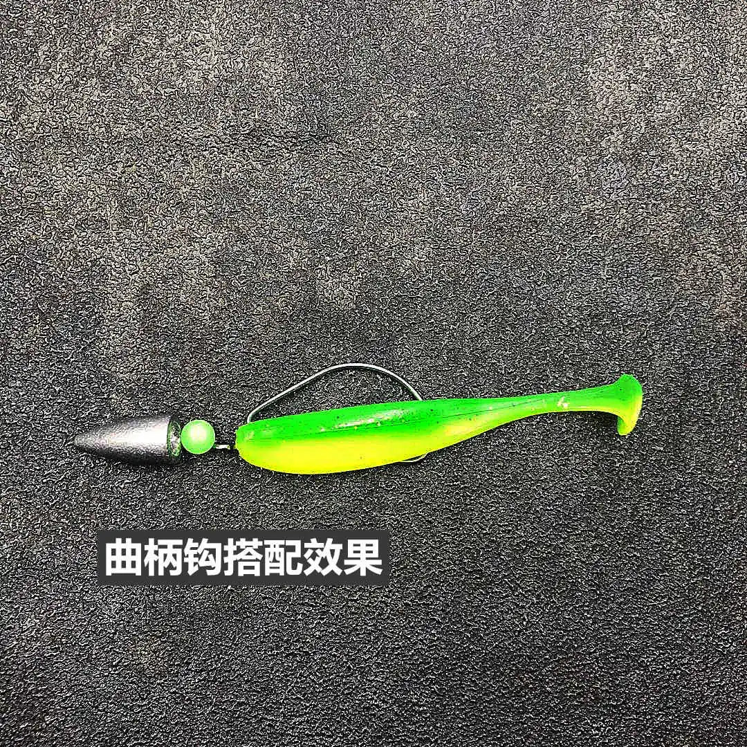 Silicone Soft T Tail Fishing Lure Set 50pcs/Lot 55mm/65mm/70mm