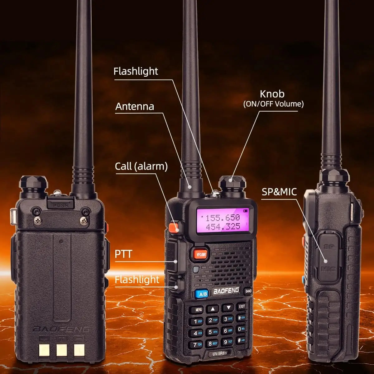Set of 2, BaoFeng UV-5R 8W Radio