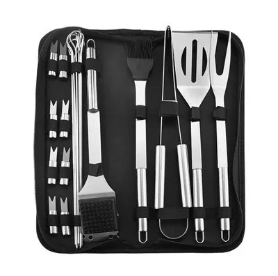 Stainless steel barbecue set