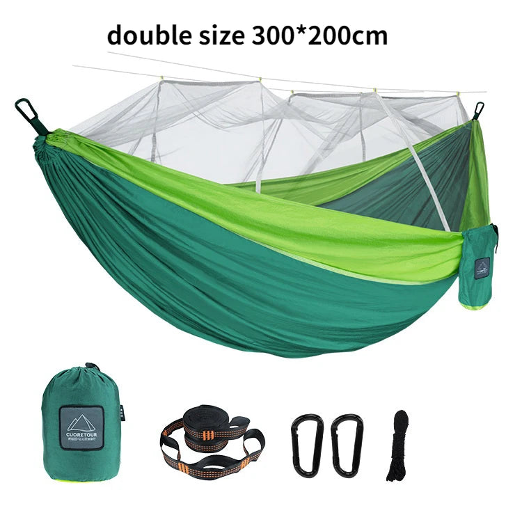 Single and Double Size Hammock with Mosquito Net