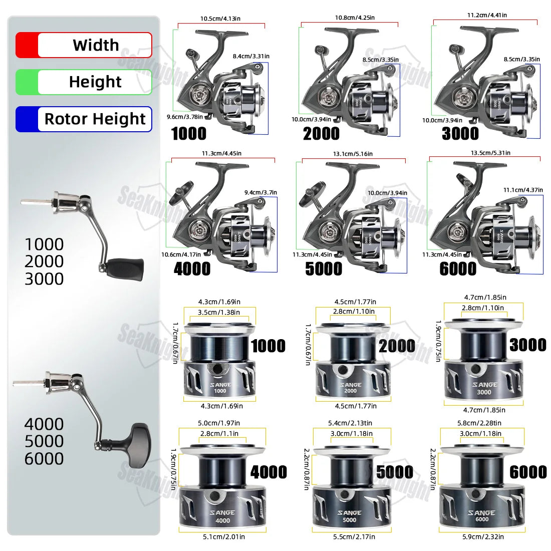 SeaKnight Brand SANGE Fishing Reels 5.2:1/4.9:1