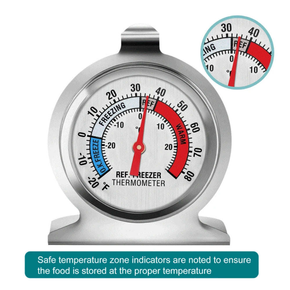 Stainless Steel Mini Fridge Thermometer -30 To 30°C