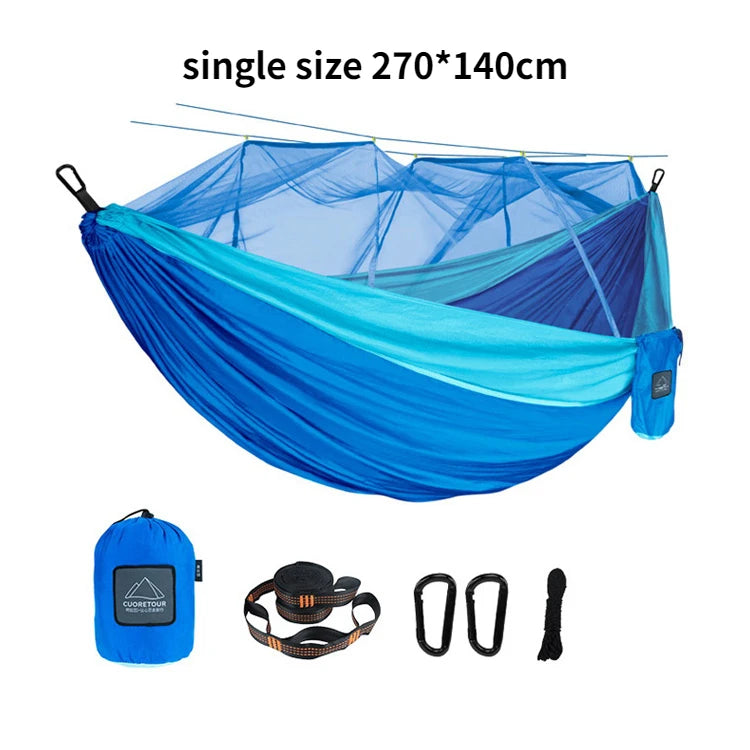 Single and Double Size Hammock with Mosquito Net