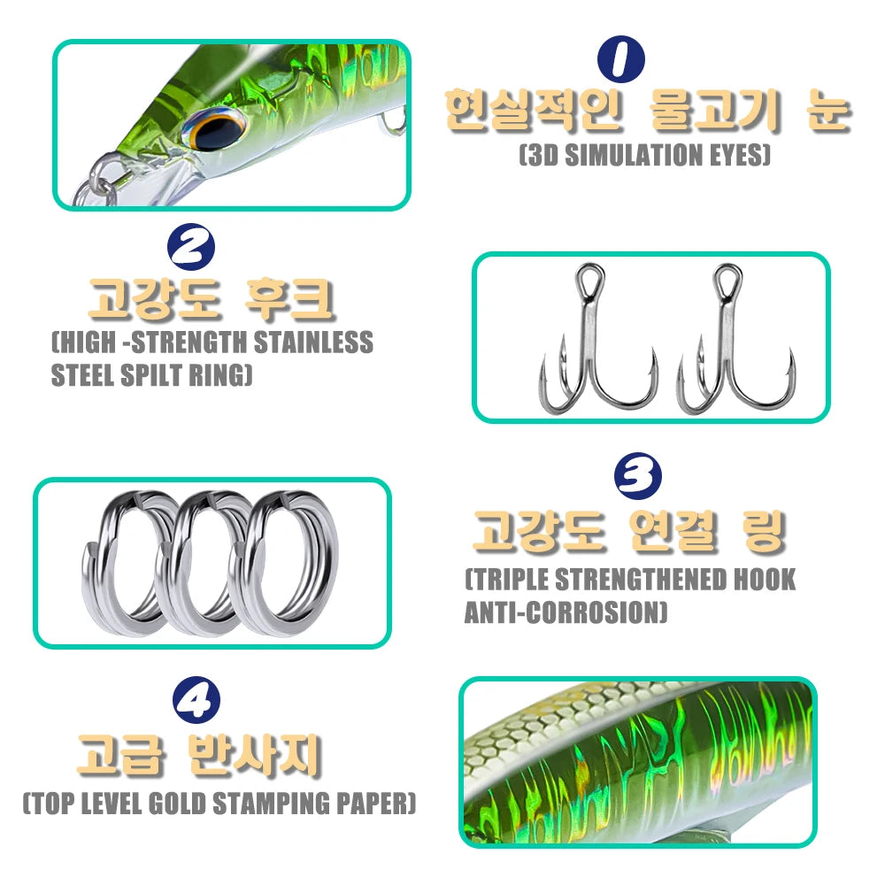 Sinking Minnow Fishing Lure 45g 120mm