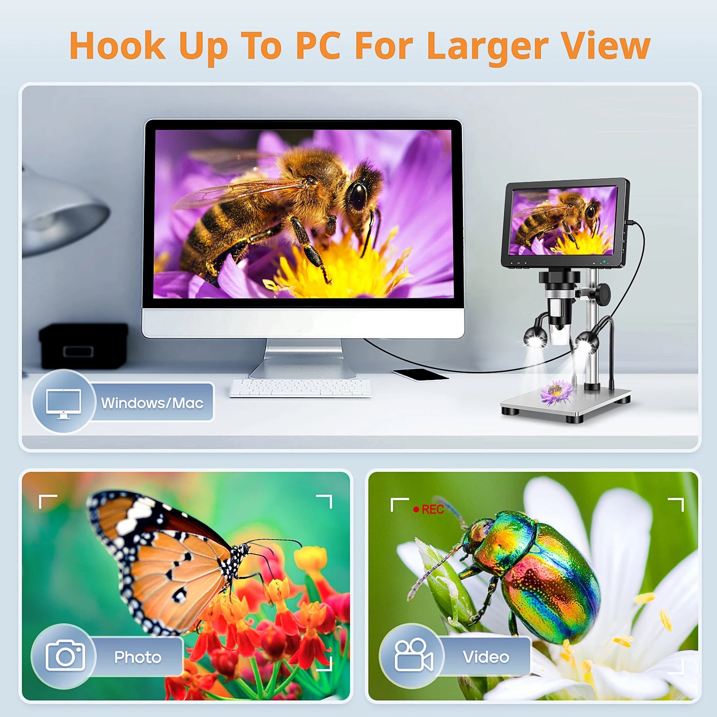 7‘’ Digital Microscope 1200X