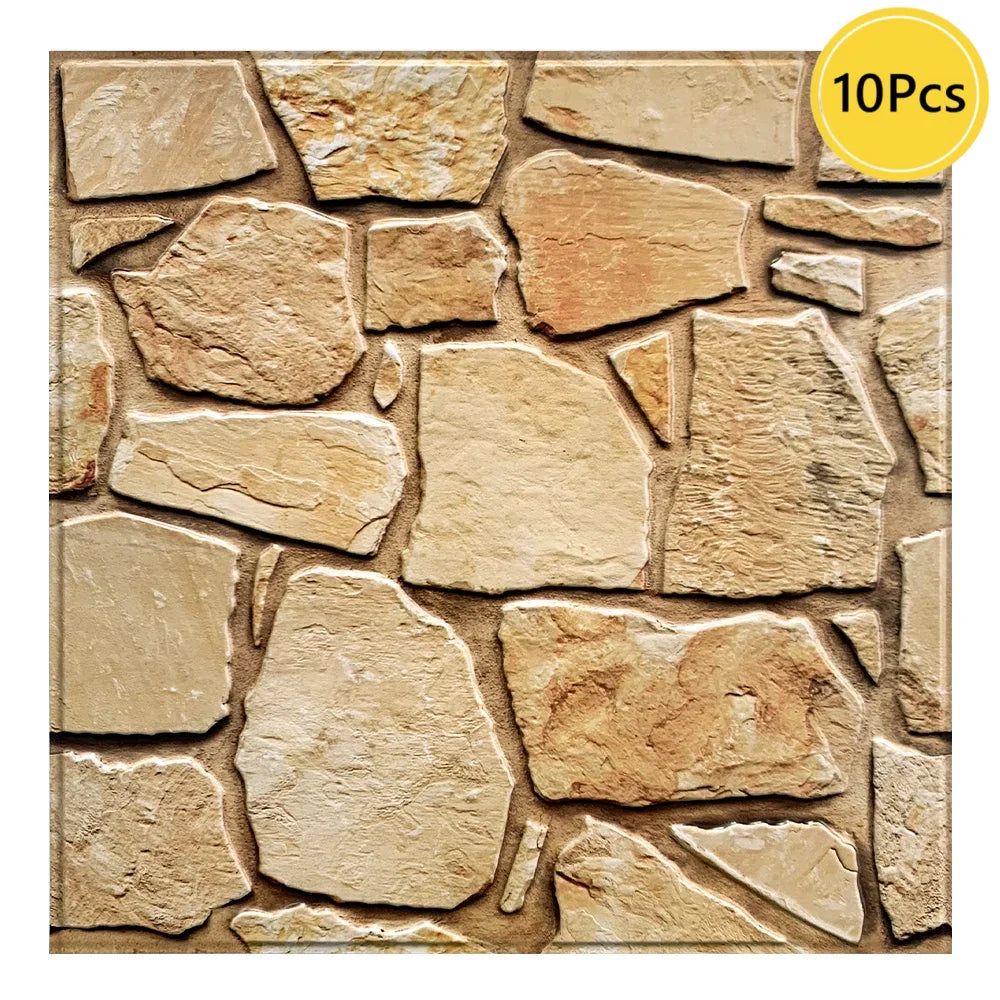 10pcs 3D Stone Wall Panels
