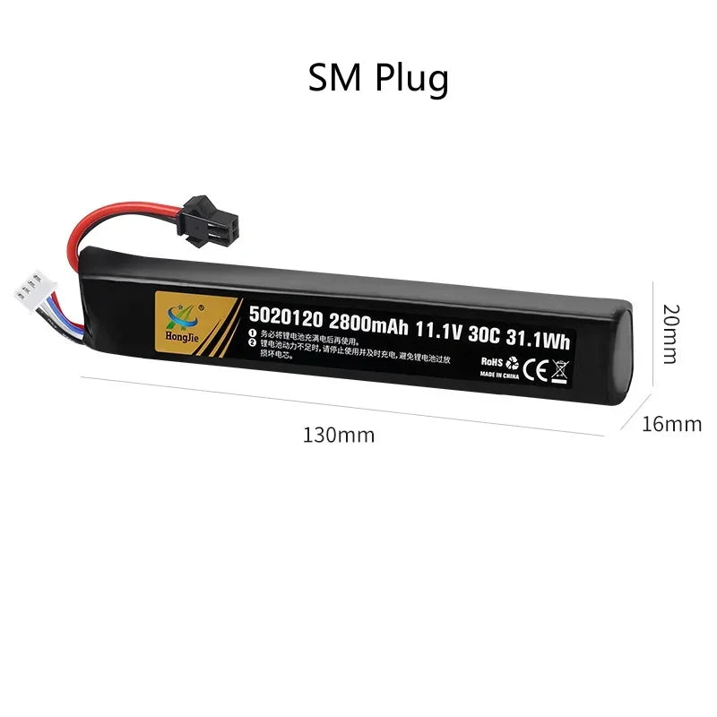 LiPo battery 11.1V 3S 2800mAh 30C 31.1W