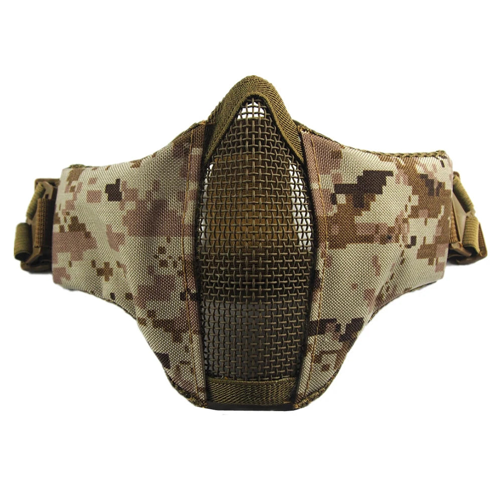 Half Face Metal Steel Airsoft Mask