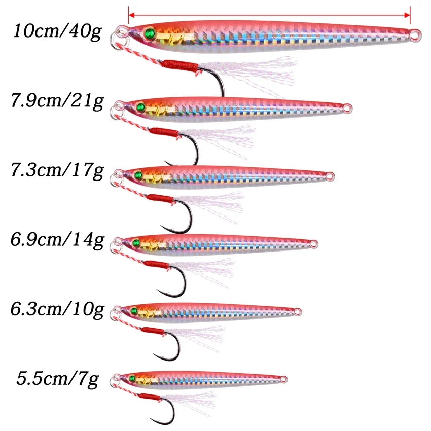 5Pcs Slow Long Metal Jig