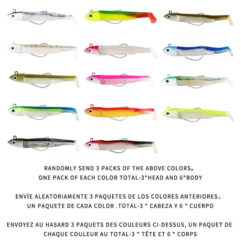 FTK Soft black Minnow Jig Head