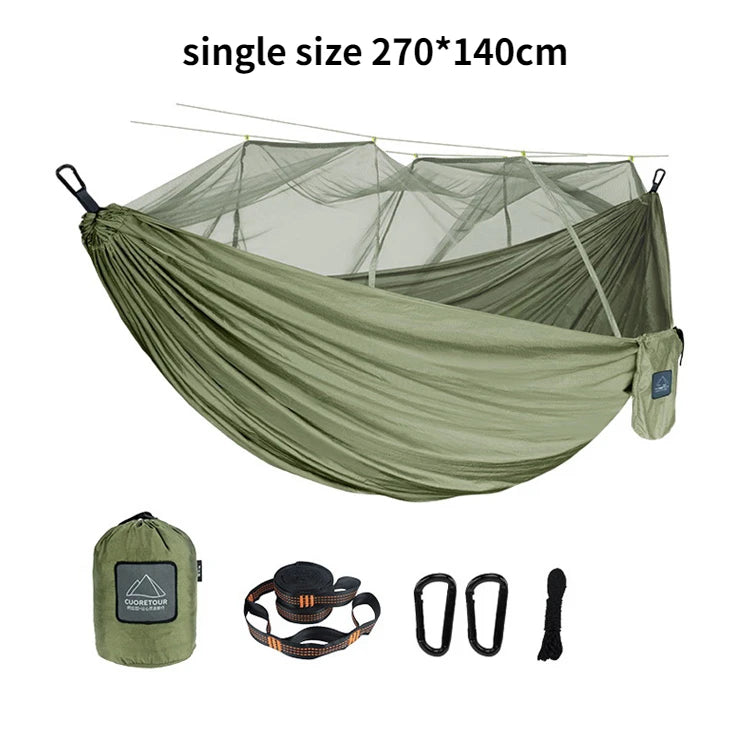 Single and Double Size Hammock with Mosquito Net