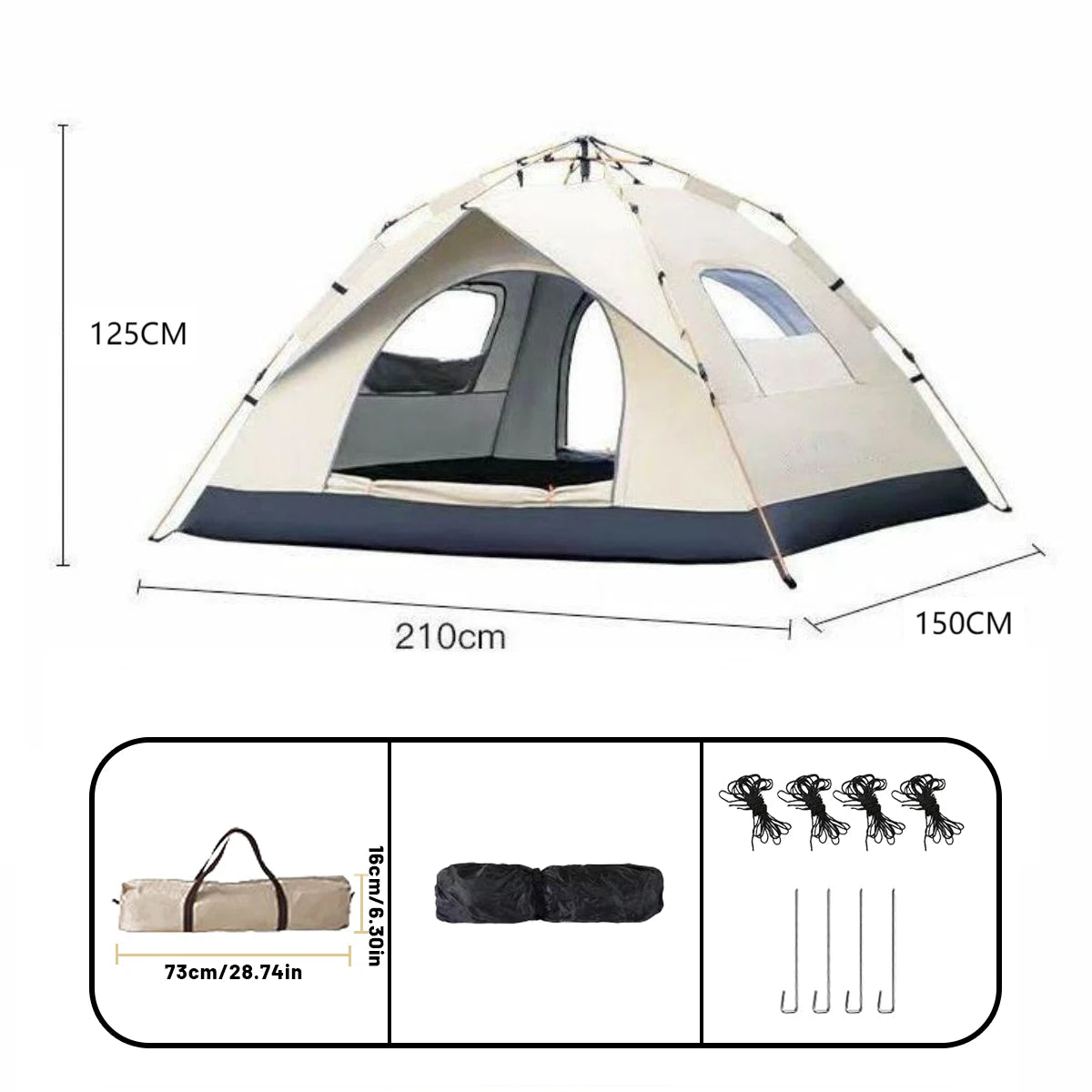 Automatic Quick-opening 4 person tent