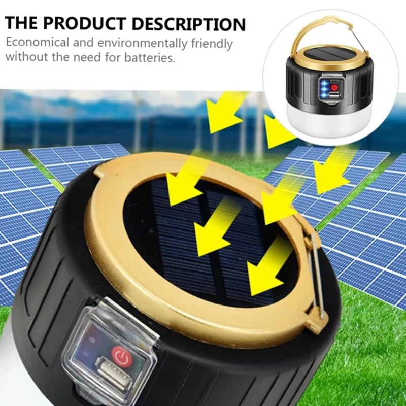 Waterproof Solar LED Camping Light