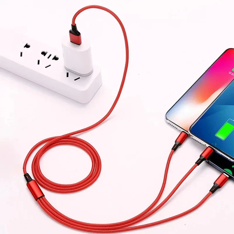 3 in1 Charging Cable Type C/ Micro/iPhone