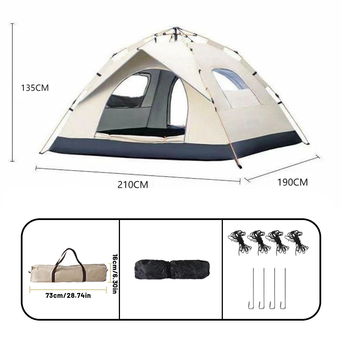 Automatic Quick-opening 4 person tent