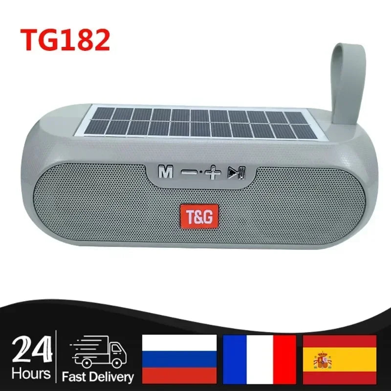 T&G TG182 Solar Charging Portable Bluetooth Stereo