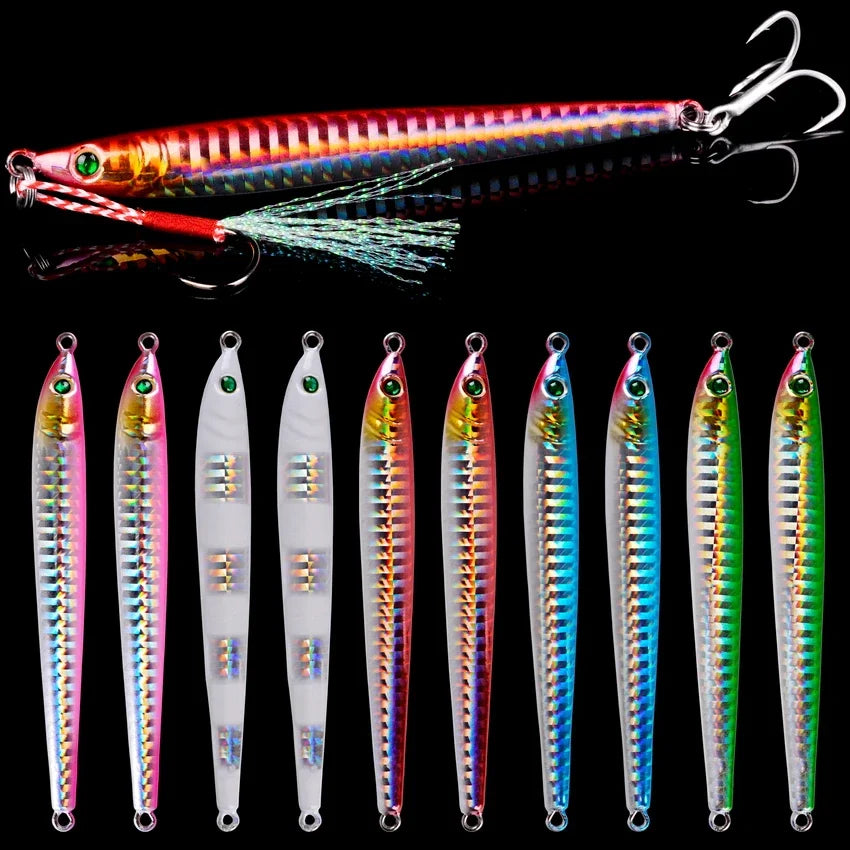 5Pcs Slow Long Metal Jig