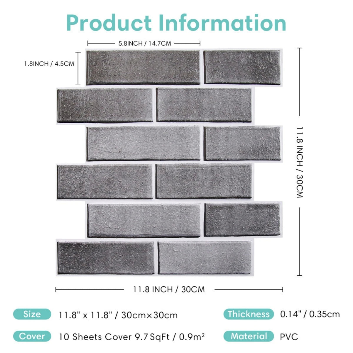 10pcs 3D Wall Panel