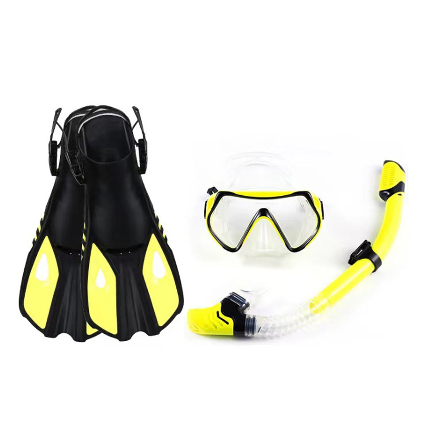 Diving Goggles and Adjustable Fins